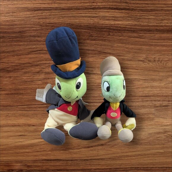 Vintage Walt Disney Jiminy Cricket Plush Puppet Disneyland  Doll Set 15" 10" - Picture 1 of 8